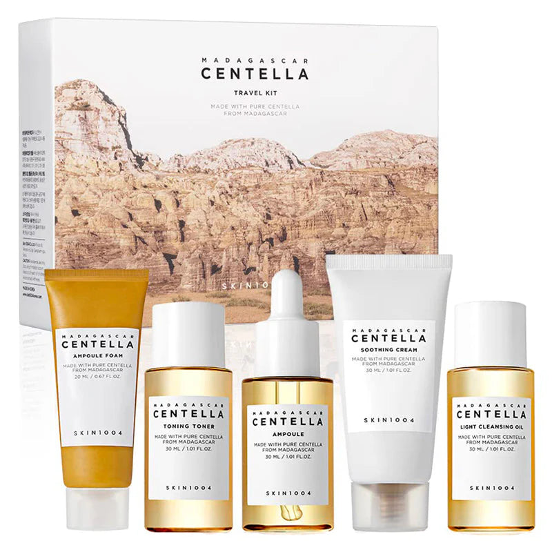 SKIN1004 Madagascar Centella Travel Kit – Set Facial Coreano con Centella Asiática de 5 Productos