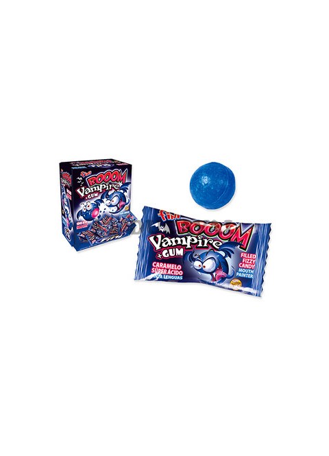 Caramelo ácido con chicle Vampiro Fini 65 g que pinta la lengua