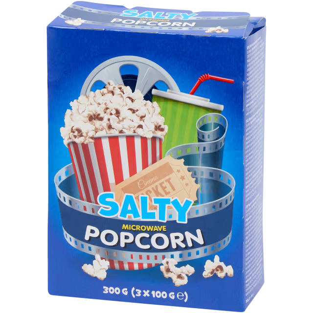 Palomitas con sal para microondas listas en pocos minutos