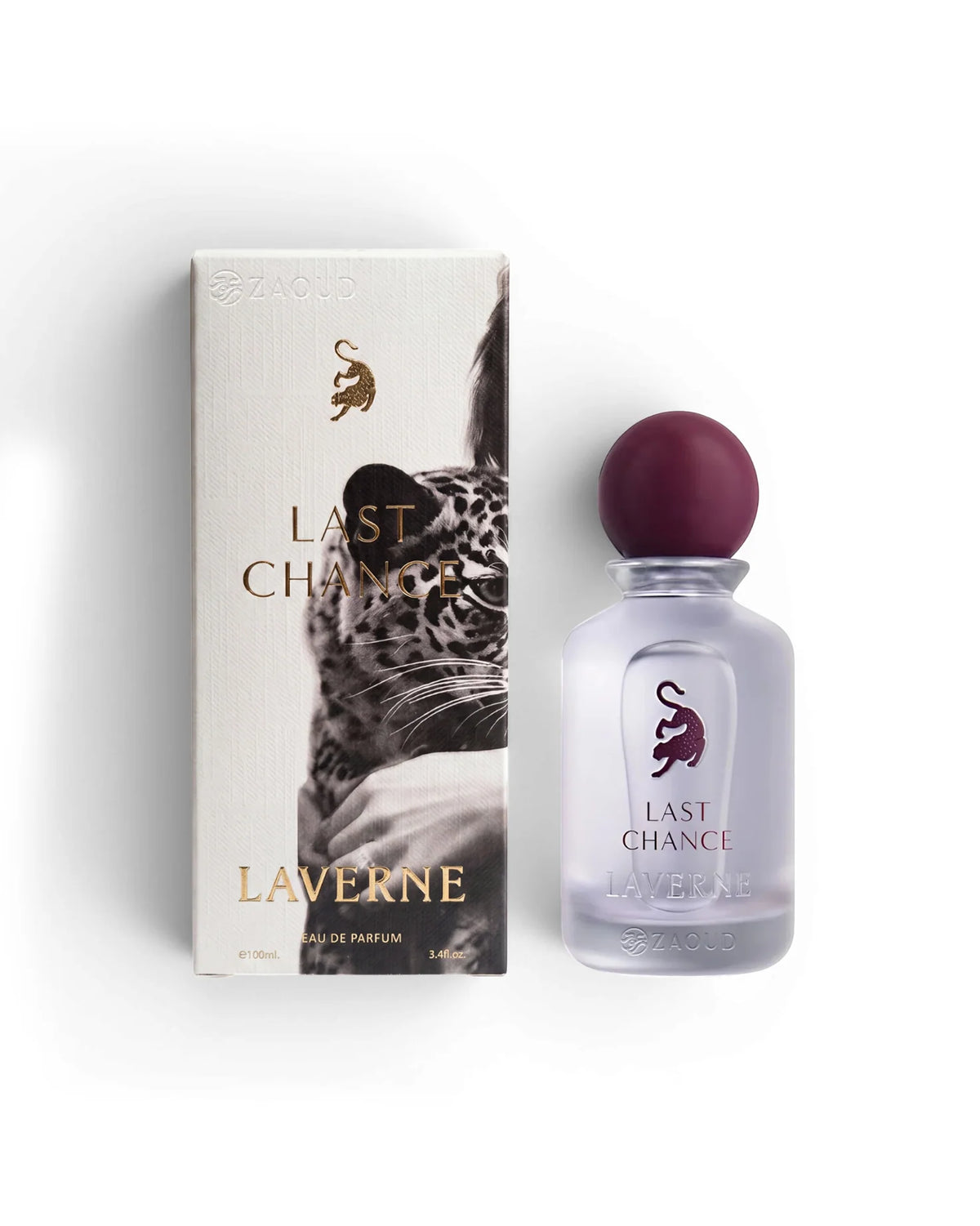 Perfume Last Chance de Laverne, fragancia árabe floral y almizclada con notas de bergamota, melocotón, rosa, jazmín, vainilla y sándalo.