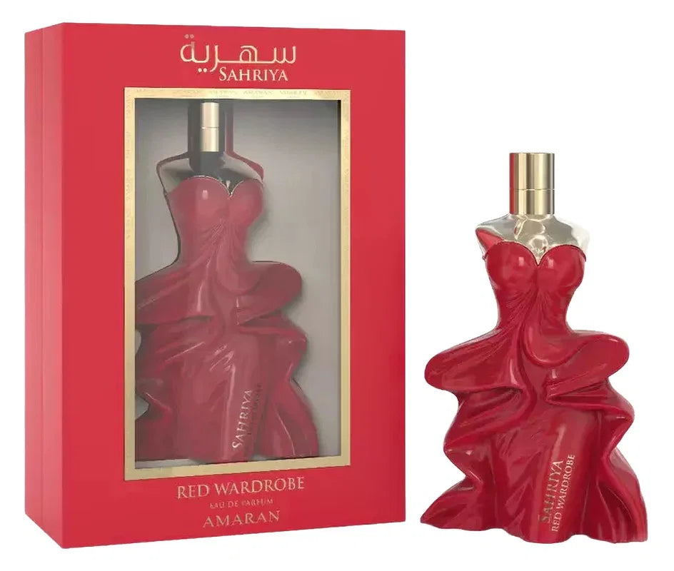 Perfume Sahriya Red Wardrobe Amaran con notas de kiwi, sandía, flor de cerezo, pera y almizcle