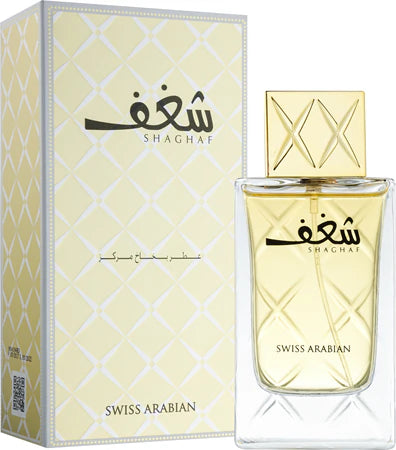 Perfume femenino Shaghaf Women Swiss Arabian 75 ml con notas de manzana, praliné y cedro