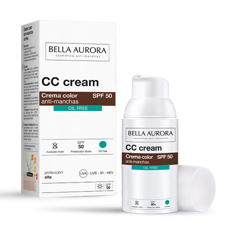 CC Cream Antimanchas Oil Control SPF50 - Bella Aurora (30 ml)