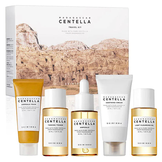 SKIN1004 Madagascar Centella Travel Kit – Set Facial Coreano con Centella Asiática de 5 Productos