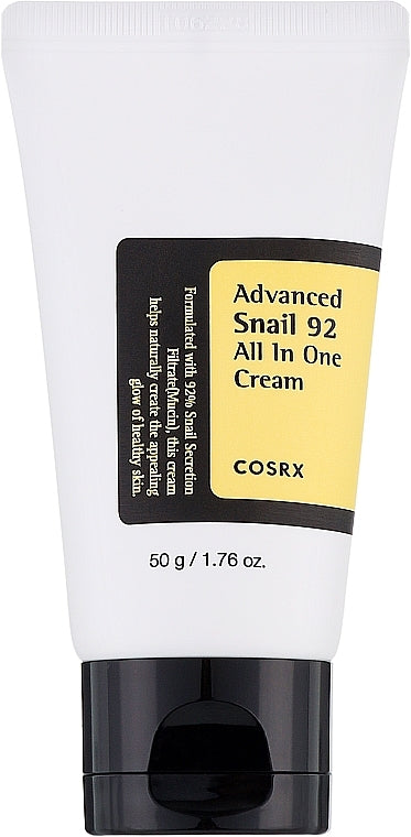 COSRX Advanced Snail 92 All In One Cream – Crema Facial Hidratante con 92 % de Mucina de Caracol 50 g