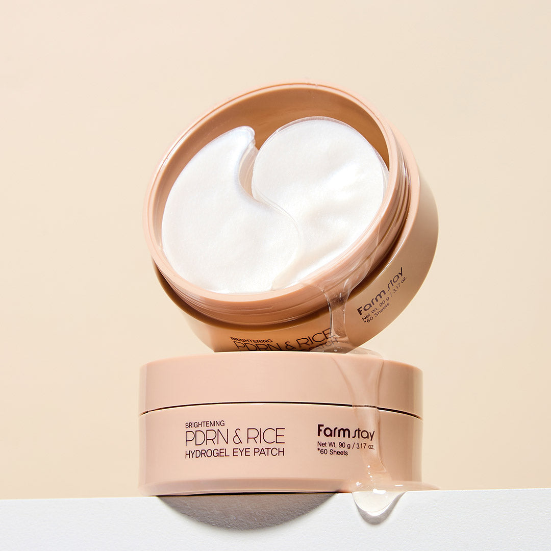 Parches de Ojos Brightening PDRN & Rice Hydrogel Eye Patch - Farmstay (60 uds)