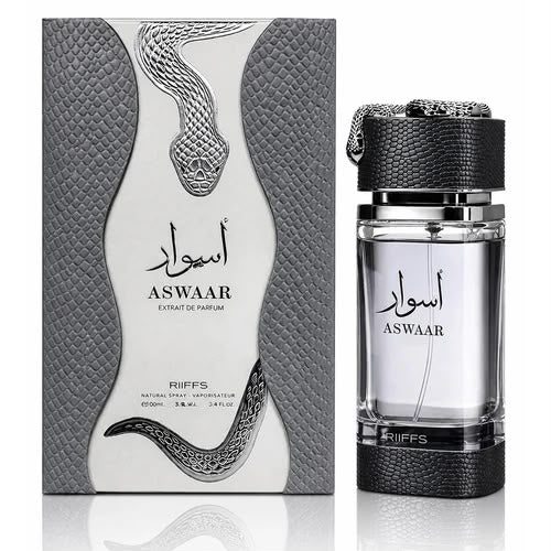 Perfume Aswaar de Riiffs unisex con notas de jengibre, limón, bergamota, cardamomo, lavanda, vainilla y ambroxan.