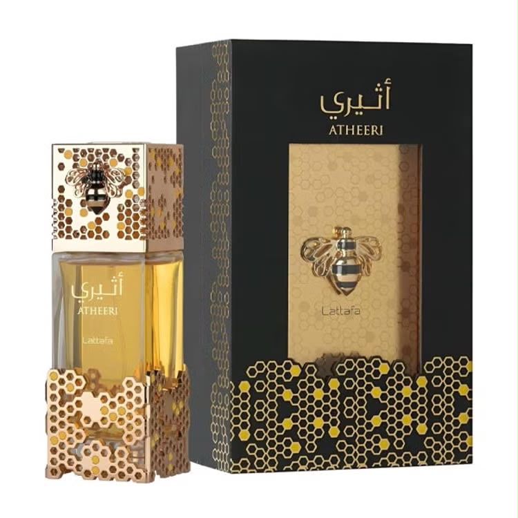 Perfume Atheeri de Lattafa para mujer con notas de flor de pasionaria, gotas de rocío, orquídea, jazmín, vainilla y Amberwood.