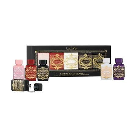 Bade’e Al Oud Collection Lattafa set de 5 miniaturas de perfume de 5 ml