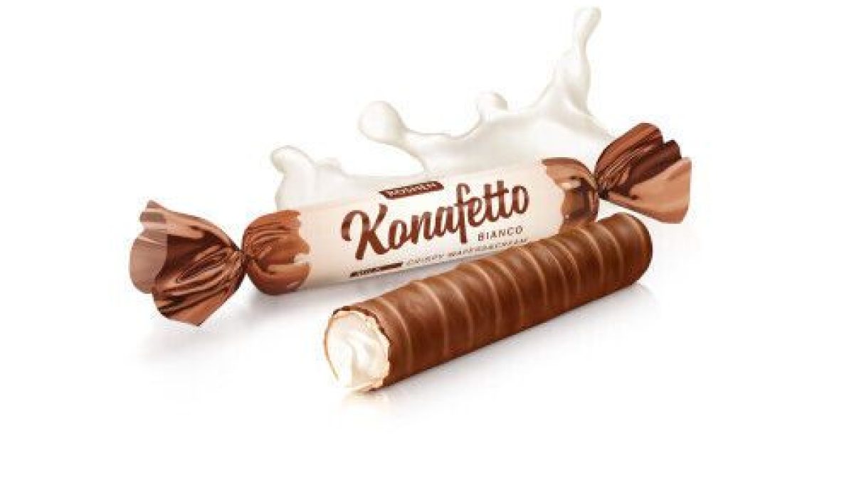 Barquillo de chocolate Roshen con relleno cremoso de leche