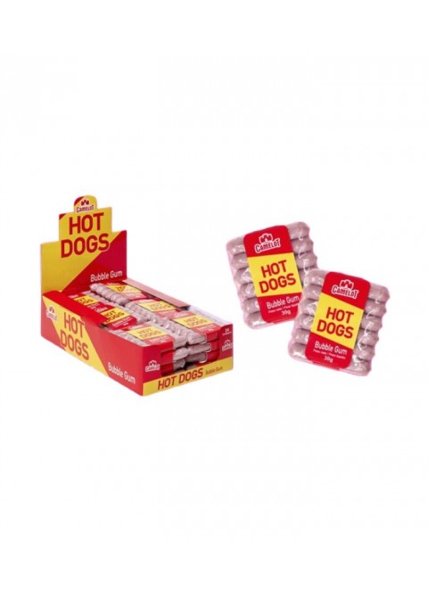 Chicles ácidos con forma de salchicha y sabor intenso