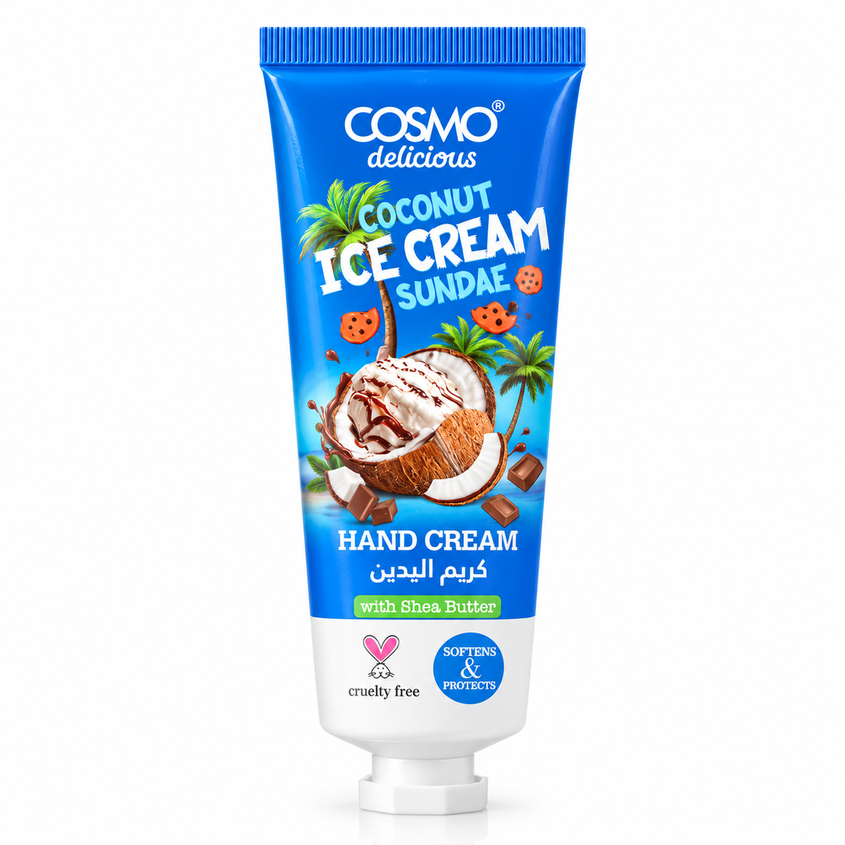 Crema de manos Coconut Ice Cream Sundae de Cosmo by Armaf 75 ml con aroma dulce y cremoso a helado de coco.