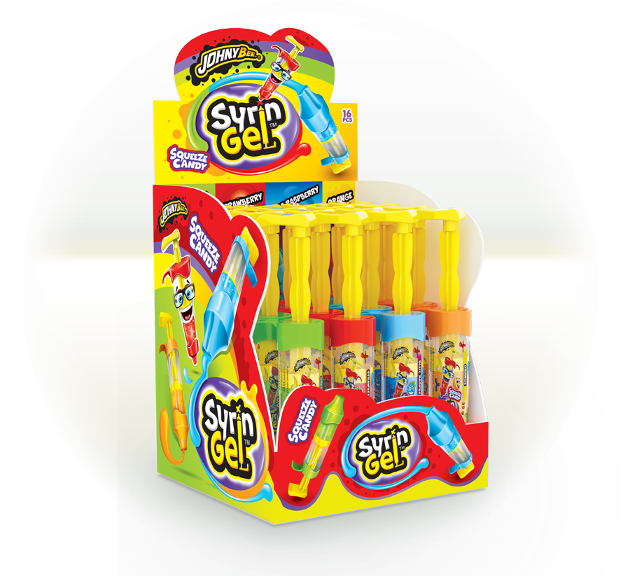 Jeringuillas de gel comestible con sabor dulce