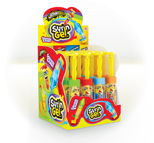 Jeringuillas de gel comestible con sabor dulce