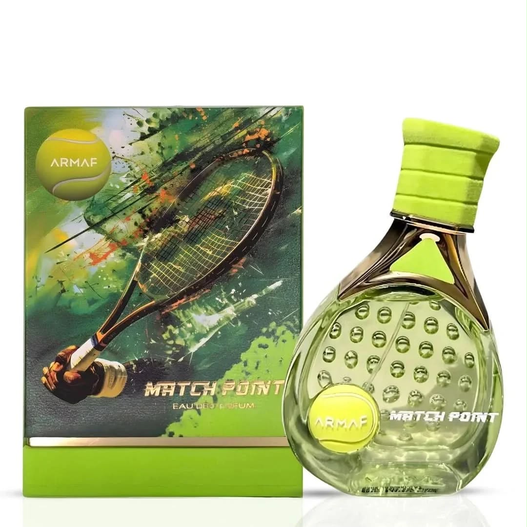 Perfume Match Point de Armaf para hombre con notas de piña, bergamota, cardamomo, lavanda, canela, cedro y almizcle.