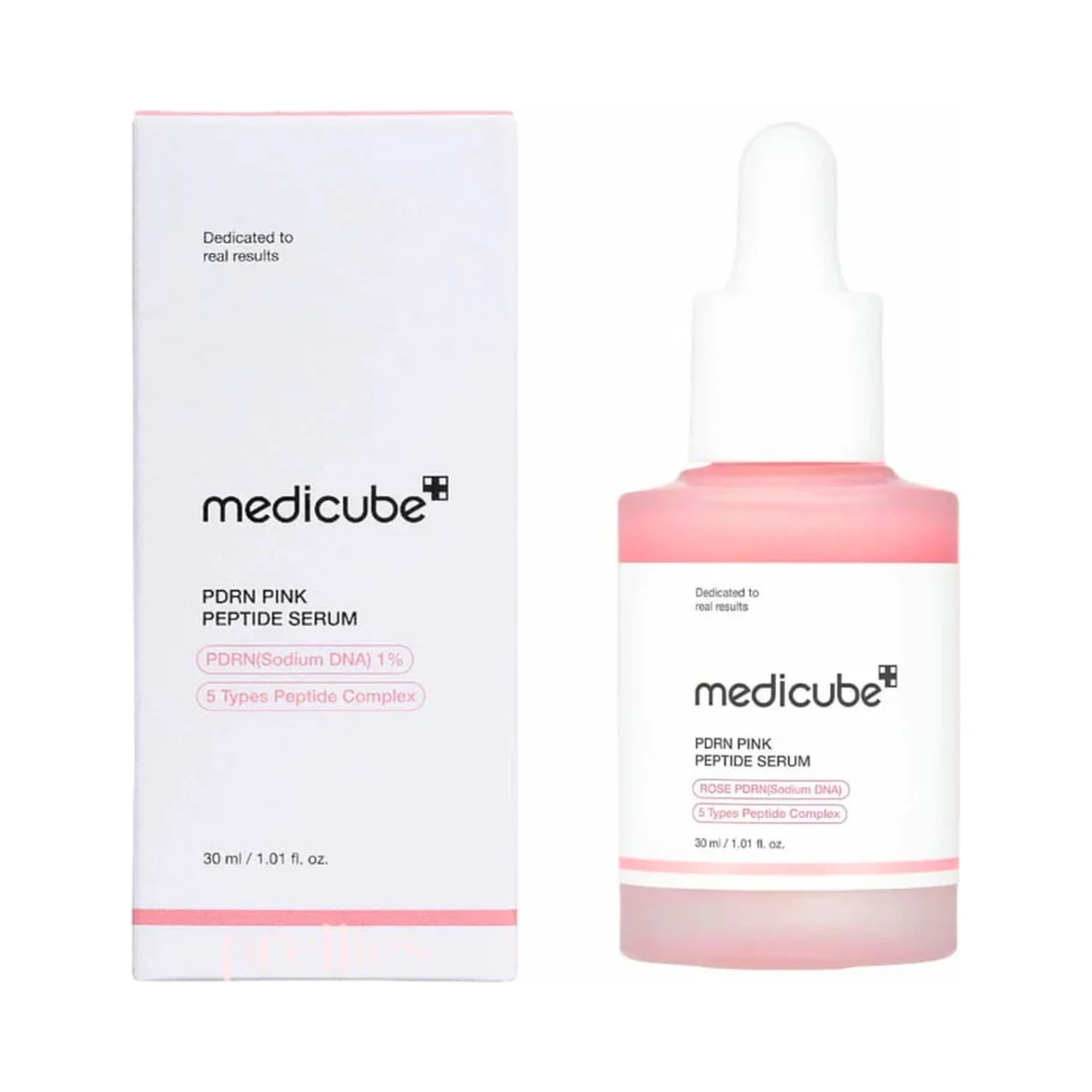 Medicube PDRN Pink Peptide Serum de 30 ml, sérum facial coreano con PDRN y péptidos para mejorar la firmeza, hidratación y elasticidad de la piel, con frasco rosa y caja original. 

medicube-pdrn-pink-peptide-serum-30ml.png
Imagen