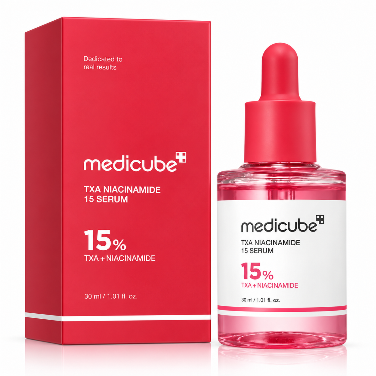Sérum facial Medicube TXA Niacinamide 15 de 30 ml, tratamiento con ácido tranexámico y niacinamida para ayudar a reducir manchas, unificar el tono y mejorar la luminosidad de la piel.