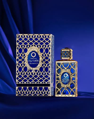 Perfume Monarch de Orientica unisex con notas de mandarina, pimienta rosa, bergamota, lirio de los valles y almizcle.
