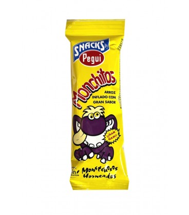 Snack de arroz inflado Pegui Monchitos 10 g ligero y crujiente – unidad
