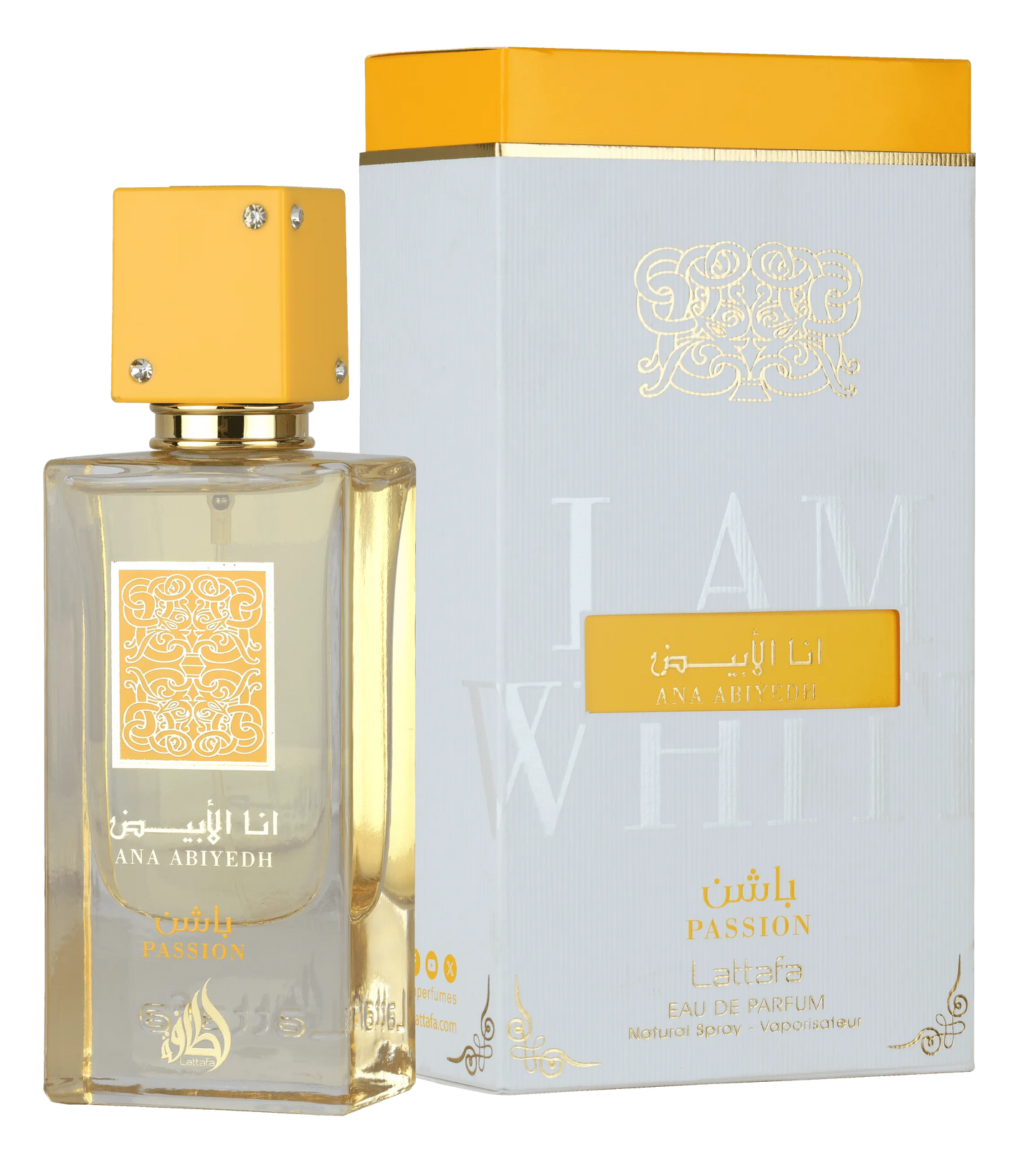 Perfume femenino Ana Abiyedh Passion Lattafa 60 ml con notas de maracuyá, coco y vainilla
