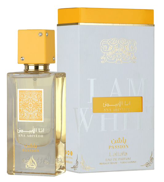 Perfume femenino Ana Abiyedh Passion Lattafa 60 ml con notas de maracuyá, coco y vainilla