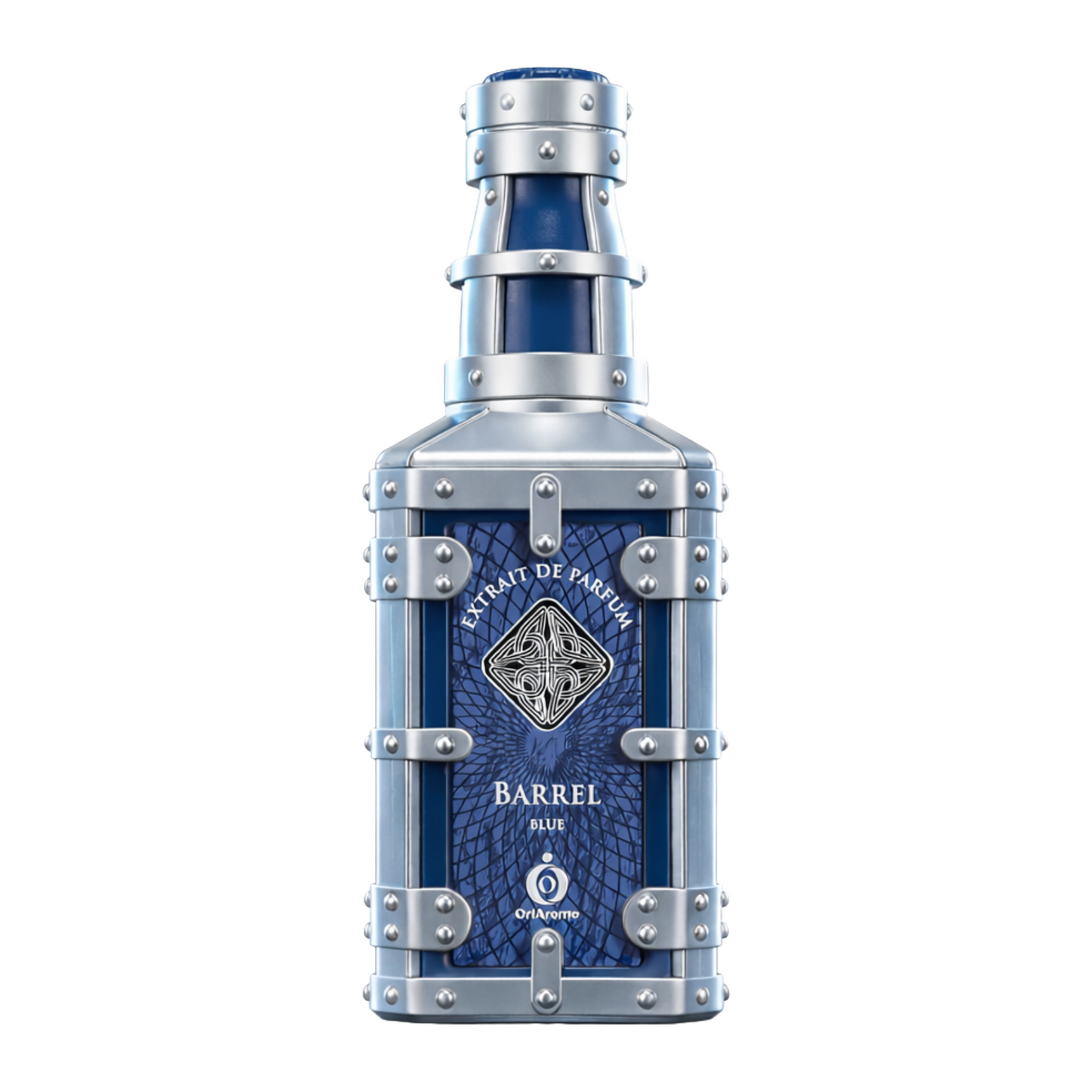 Perfume unisex Barrel Blue OriArome Shaikh Saeed con notas de maracuyá, vodka, menta y cuero