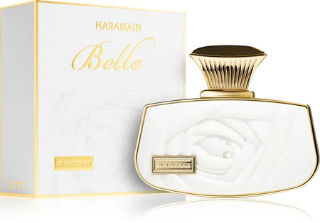 Perfume Belle de Al Haramain para mujer, fragancia árabe dulce y afrutada con notas de mandarina, pomelo, melón, albaricoque y almizcle.