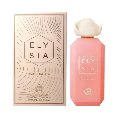 Perfume Elysia Marshmallow Fragrance World con notas de frambuesa, crema batida, vainilla y azúcar