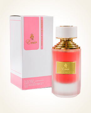 Perfume Emir Vanilla and Roses de Paris Corner para mujer, fragancia árabe dulce y floral con notas de rosa, azúcar, vainilla y almizcle blanco.