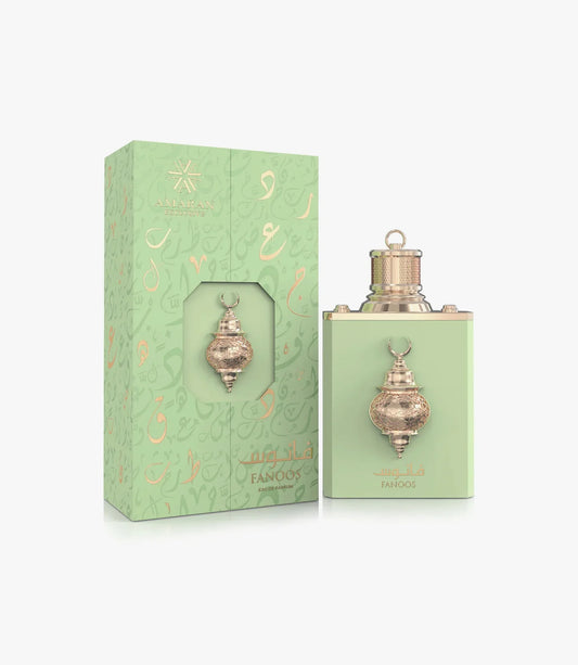 Perfume Fanoos de Amaran con notas de pera, plátano, coco, jazmín, vainilla, almizcle y sándalo