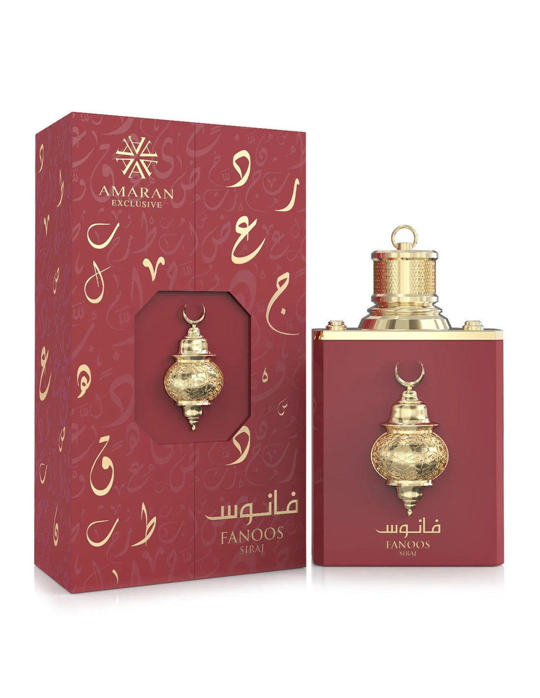 Perfume Fanoos Siraj de Amaran 100 ml con aroma afrutado, dulce, gourmand y avainillado