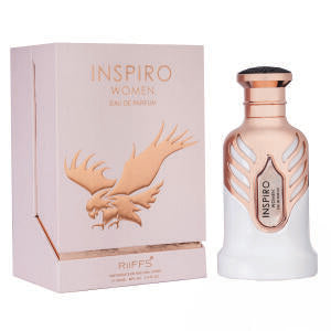 Perfume femenino Inspiro Women Riiffs 100 ml con notas afrutadas, rosa y musk