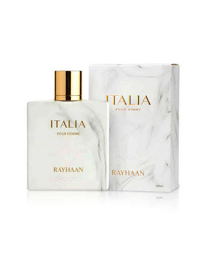 Perfume Italia Rayhaan con notas de miel, vainilla, tabaco y haba tonka