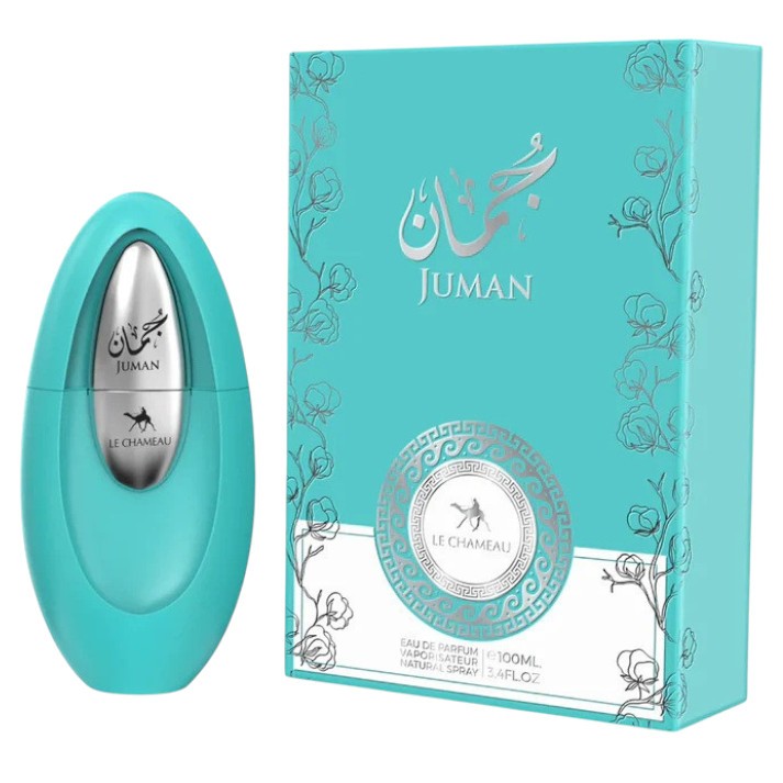 Perfume Juman de Le Chameau con notas de fruta de la pasión, melocotón, pera, frambuesa, vainilla, almizcle y sándalo