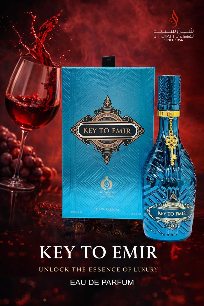 Perfume unisex Key Of Emir Shaikh Saeed 100 ml con notas de piña, grosella negra y ámbar