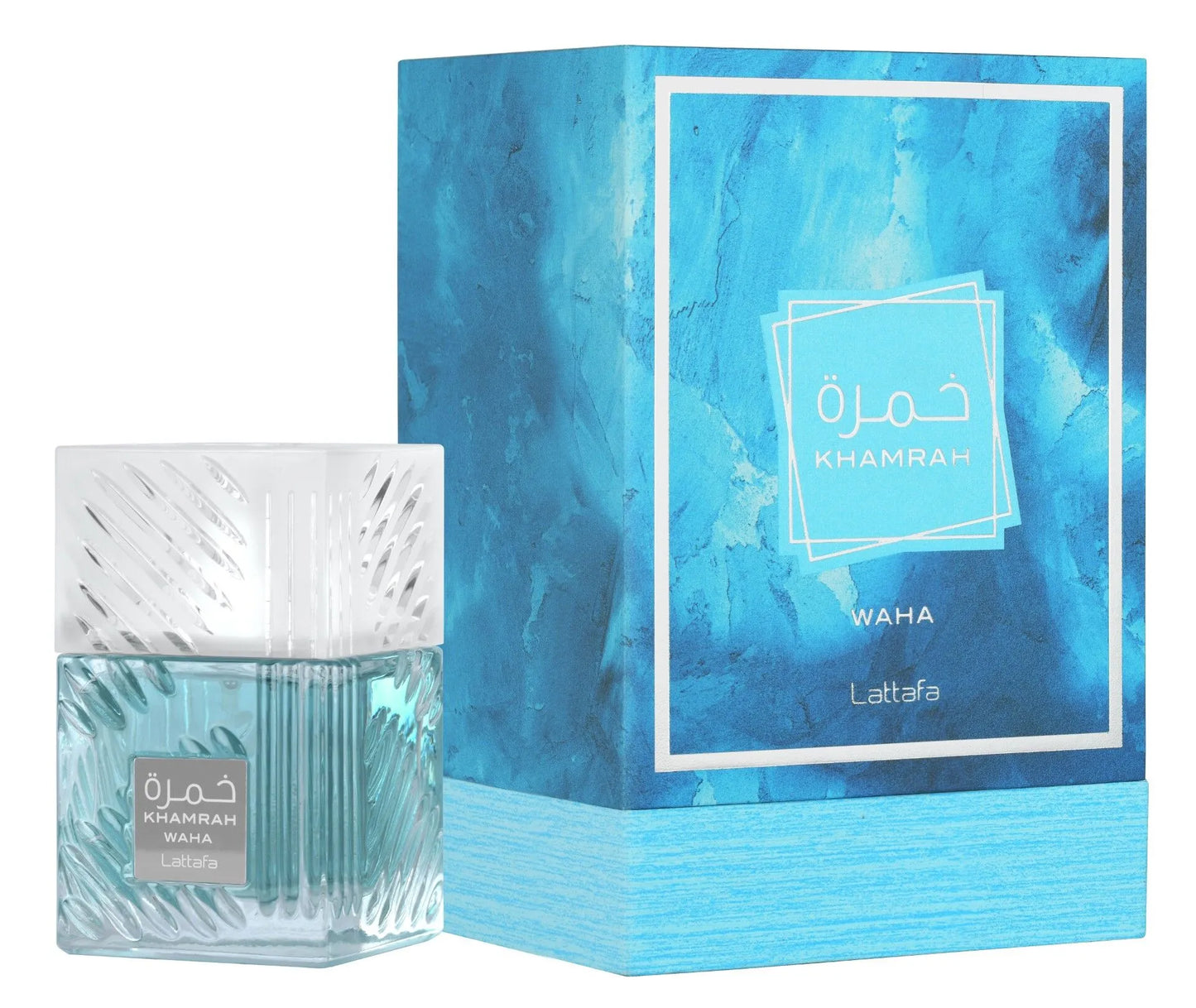 Perfume unisex Khamrah Waha Lattafa 100 ml con notas de yuzu, sal marina y vainilla