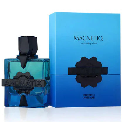 Perfume Magnetiq Aromatix X French Avenue con notas de lavanda, iris, sándalo, ámbar y mirra
