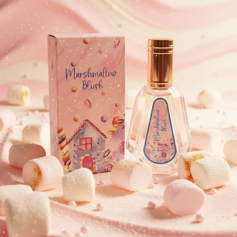 Perfume Marshmallow Blush 50 ml para mujer con notas de fresa, frambuesa y malvavisco