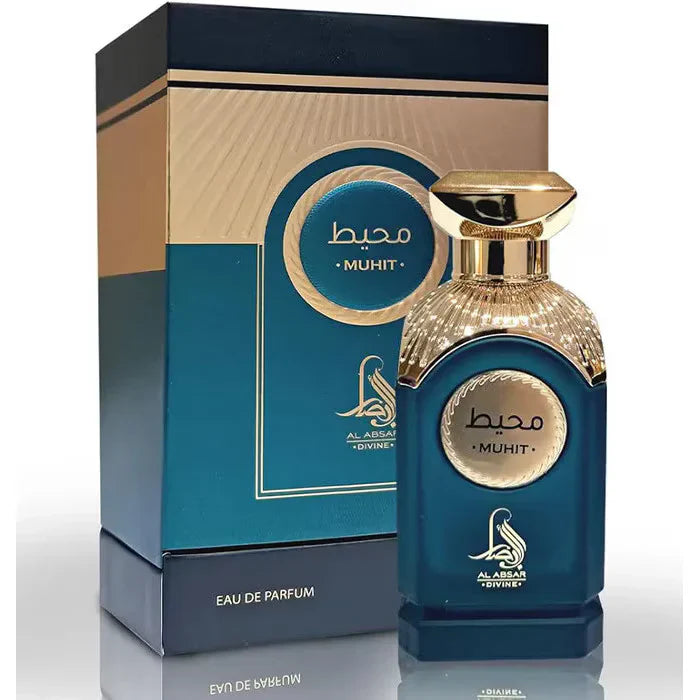 Perfume Muhit Al Absar con notas de pomelo, naranja, menta y almizcle