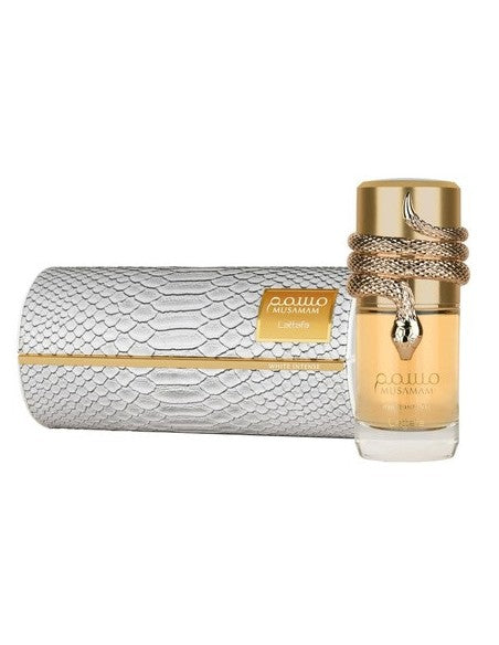 Perfume Musamam White Intense de Lattafa 100 ml con aroma limpio, cremoso, elegante y almizclado