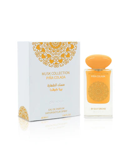 Perfume Musk Collection Piña Colada Gulf Orchid con notas de piña, coco, vainilla y almizcle