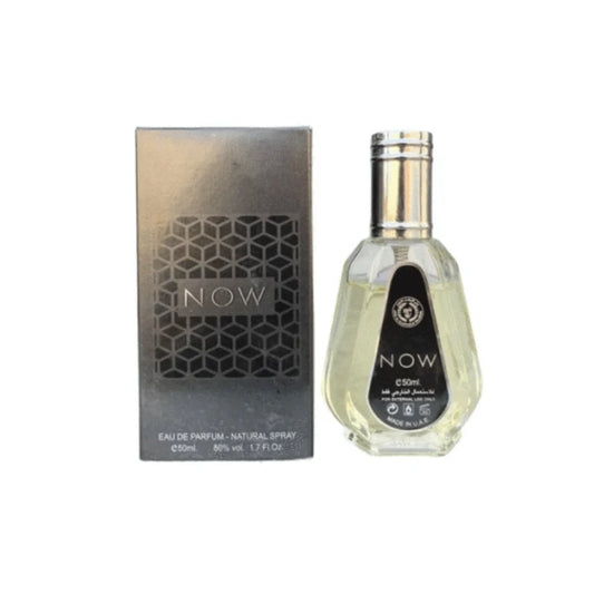 Perfume Now Black 50 ml para hombre con notas de piña, bergamota, manzana, vainilla y almizcle