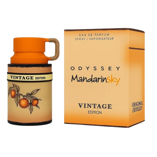 Perfume Odyssey Mandarin Sky Vintage Armaf 100 ml fragancia cítrica floral con fondo cálido elegante