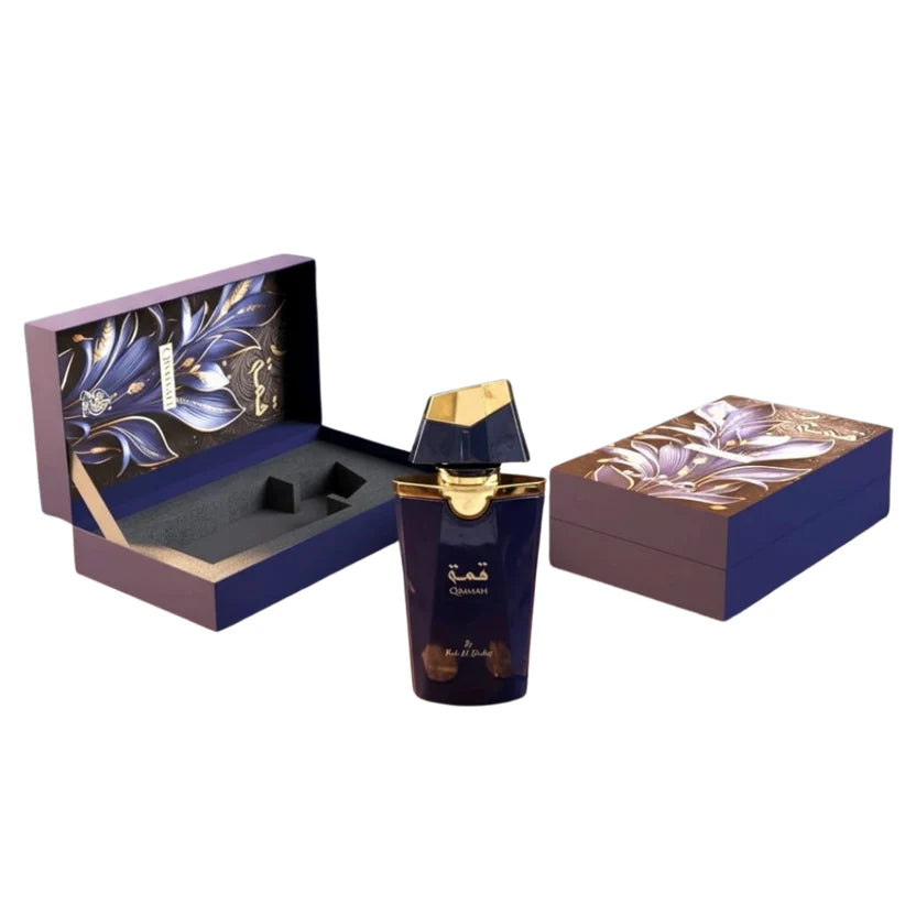 Perfume Qimmah Wadi Al Khaleej con notas de mandarina, coco, sandía y cacao