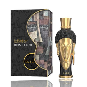 Perfume Reine d'Or Cleo Le Bonheur con notas de melocotón, tabaco, violeta y azafrán
