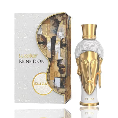 Perfume Reine d'Or Eliza Le Bonheur con notas de pera, ron, pachulí y ambroxan