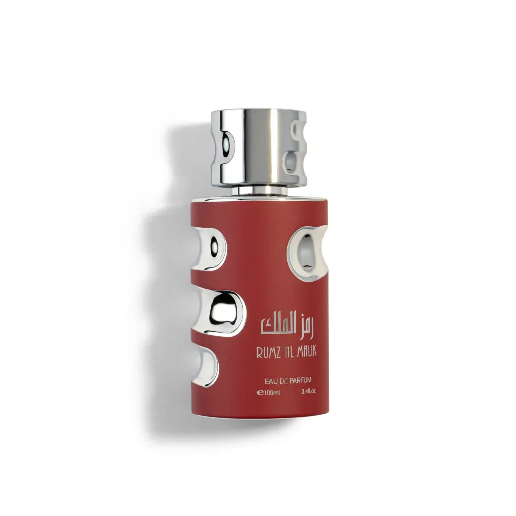 Perfume Rumz Al Malik OriArome con notas de té negro, mandarina, cardamomo, ámbar y almizcle