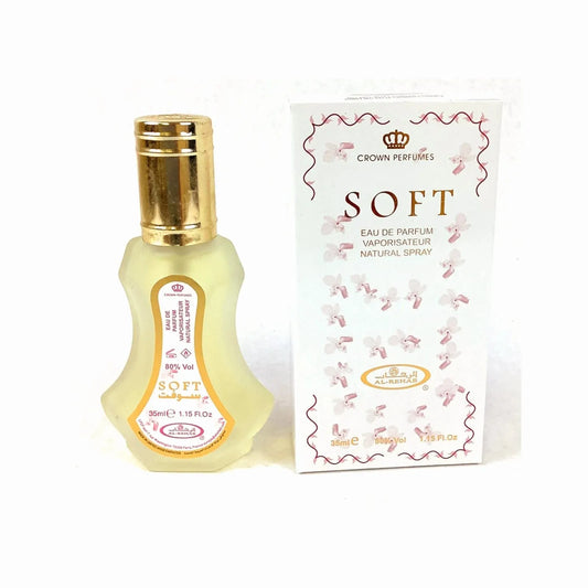 Perfume Soft 50 ml de Al Rehab con vainilla, caramelo, cítricos y almizcle blanco