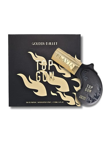 Perfume Top Gun Gold Bullet Flavia para hombre con notas de pomelo, bergamota, notas marinas, cedro y ambroxan