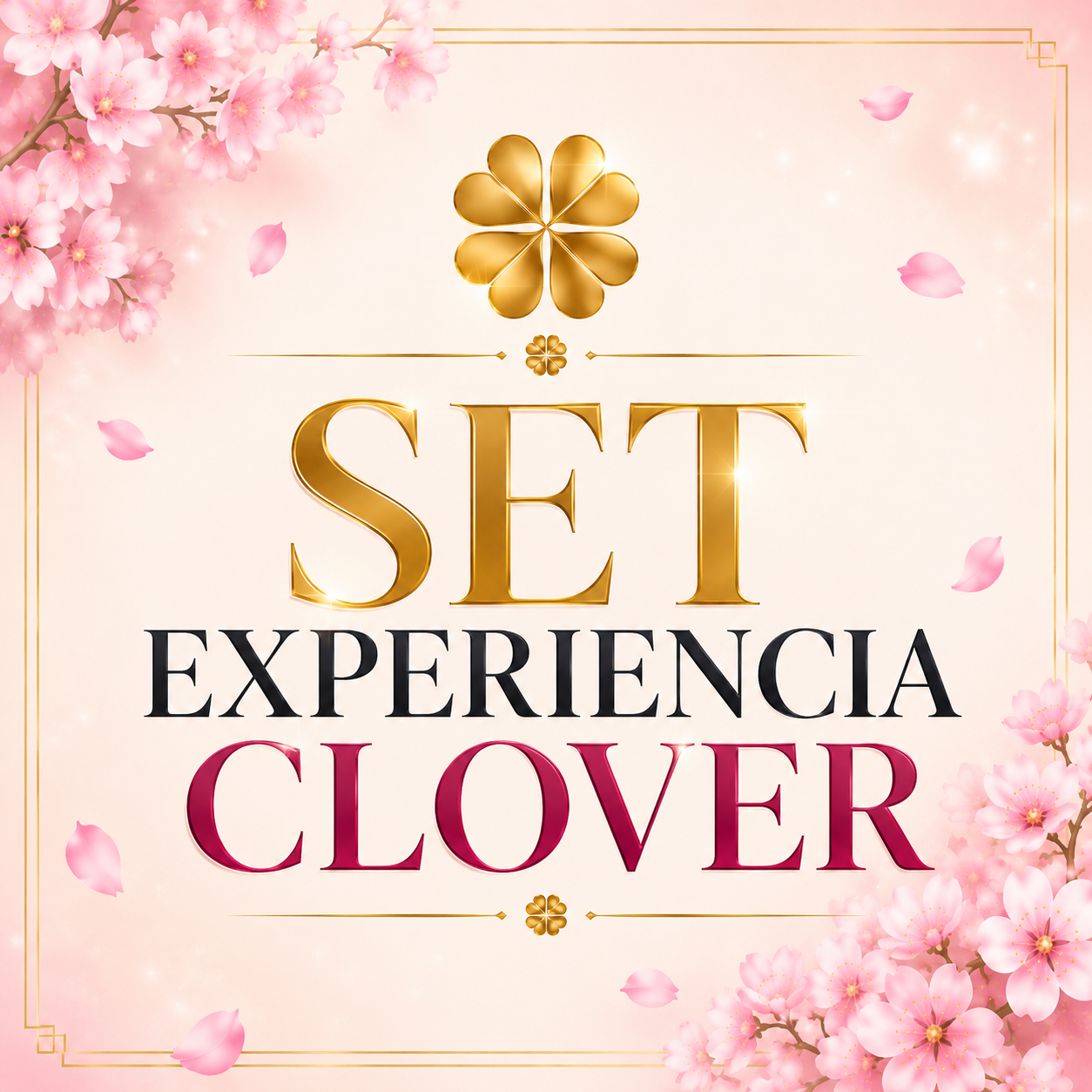 Set Experiencia Clover de Clover Chic Shop con diseño elegante floral y experiencia de perfumes árabes sorpresa.